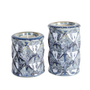 Tealight Holder Curry Blue