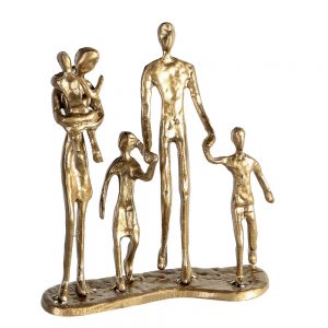 Family Figure Metal Matt Gold