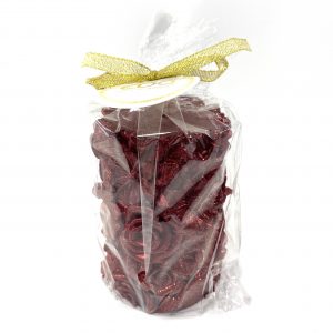 Candle Flowers Burgundy