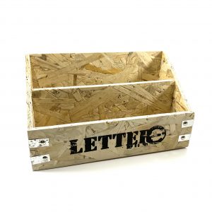 Industrial Wooden Letter Rack