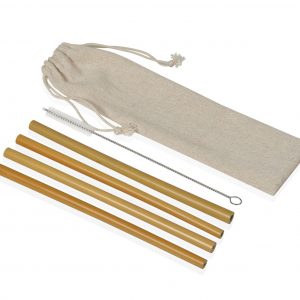 Straw Set Bamboo 4pcs
