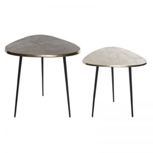 Side Table Set 2 Aluminium