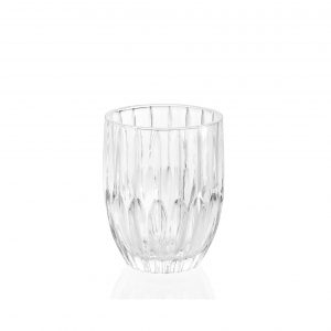 Geometric Glass Golden Toothbrush Holder