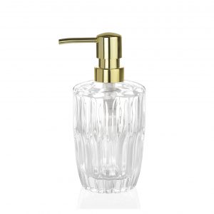 Geometric Glass Golden Soap Dispenser