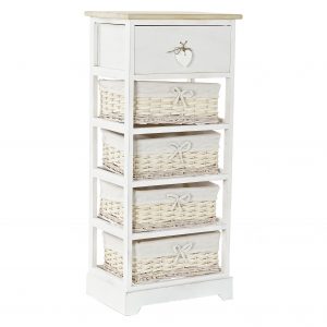 4 Drawer Paulownia Wicker