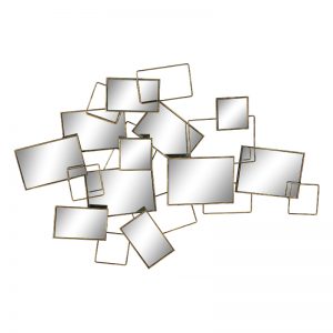 Mirror Metal Squares Golden