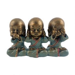 Figure Resin Monks Turquoise