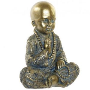Figure Resin Monk Aged Gold
