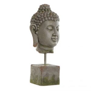 Buddha Figure Fibre Grey
