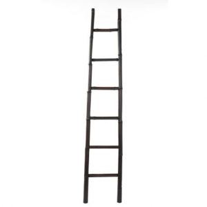 Towel Rail Bamboo Ladder Black