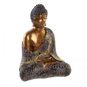 Buddha Figure Resin Bronze