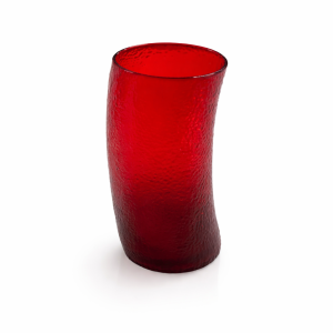 Red Textured Glass Tumbler