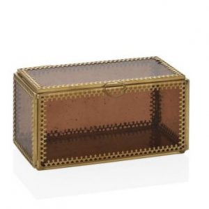 Brown Glass Matt Gold Box