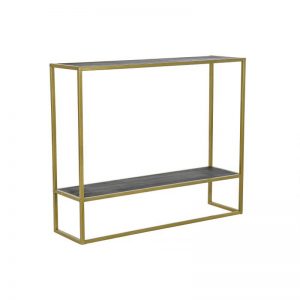 Console Table Metal Wood Golden