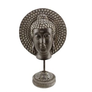 Figure Resin Metal Buddha Dark Brown