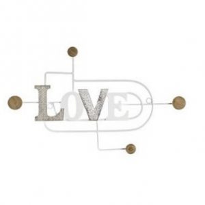 Clothes Rack Wood Metal Love