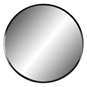 Mirror Aluminium Glass Black