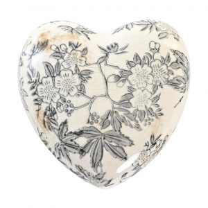 Decoration Stoneware Flowers White