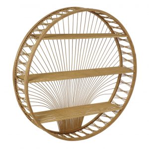 Wall Shelving Bamboo Natural Brown