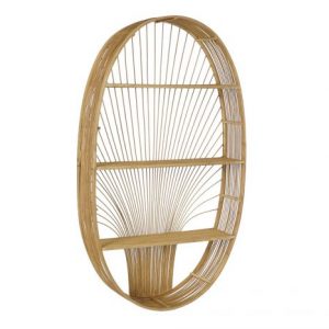Wall Shelving Bamboo Natural Brown