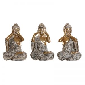Figure Resin Buddha Aged 3Pcs