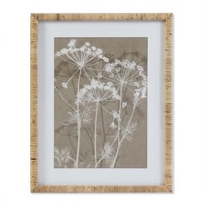 Picture Glass Rattan Flowers