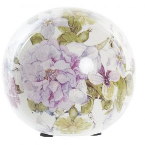 Sphere Stoneware Flowers White
