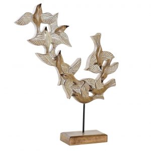 Decoration Albasia Iron Birds Brown