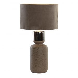 Table Lamp Ceramic Polyester Brown