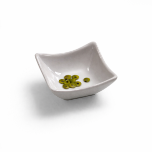 Square White Porcelain Dip Bowl