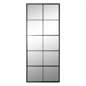 Mirror Iron Glass Window Black