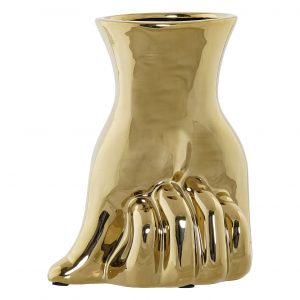 Vase Stoneware Hand Golden