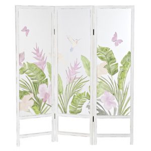 Folding Screen Nylon MDF Tropical Green