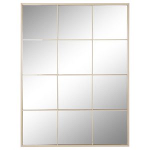 Mirror Iron Glass Window Beige