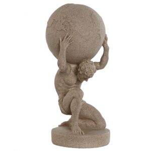 Figure Resin Atlas Wrinkled Brown