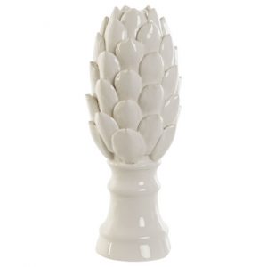 Decoration Ceramic Pinecone White