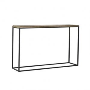 Console Table Metal Spruce Brown Small