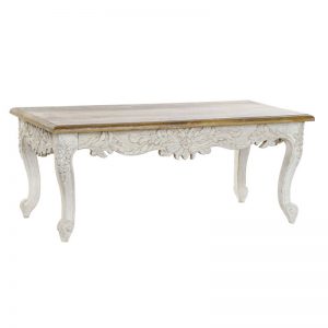 Coffee Table Mango Wood Peacock Aged White