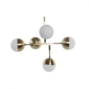 Ceiling Lamp Metal Glass E14 5 Balls