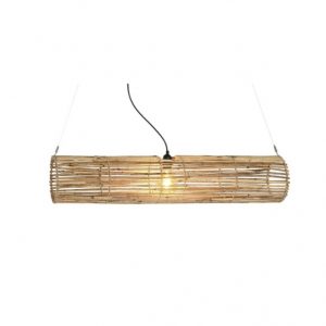 Ceiling Lamp Rattan Natural Brown
