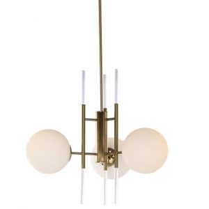 Ceiling Lamp Metal Glass Balls Golden