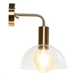 Wall Lamp Glass Metal Golden