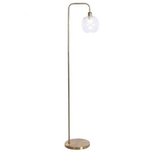 Floor Lamp Metal Glass Golden