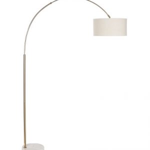 Floor Lamp Linen Marble Golden