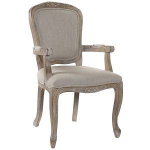 Chair Wood Polyester Brown