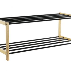 Shoe Rack Pine Tree Steel Black