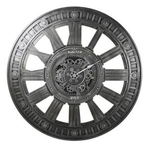 Wall Clock Iron Movement Silver