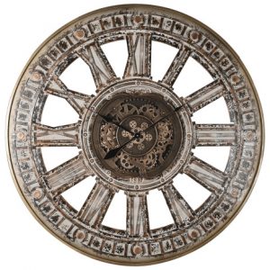 Extra Large Wall Clock Iron Movement Golden