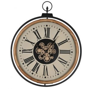 Wall Clock Metal Pine Tree Movement