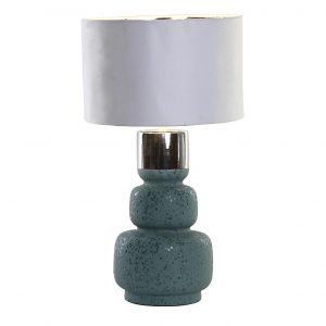 Table Lamp Ceramic Polyester Silver